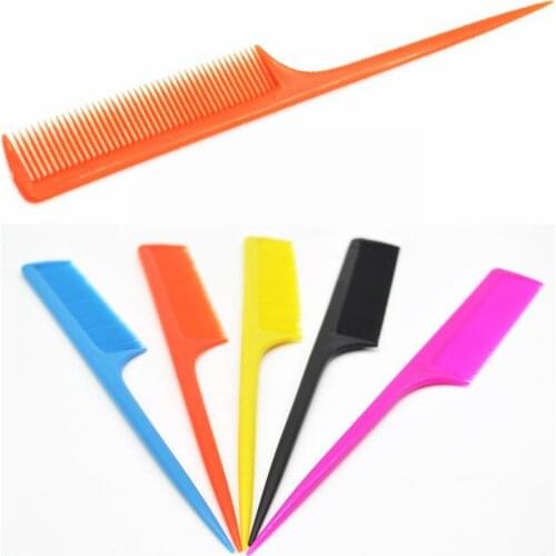 Colorful Plastic Hair Care Rat Tail Combs Styling Pointed Hair Tools Thick Long Hair Care Many Teeth Combs Shank Smooth Hai S3Y1