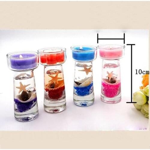 Creative Mediterranean Candles Gifts Jelly Candles Candlesticks Aromatherapy Candles Craft Ocean Birthday Wedding Decoration