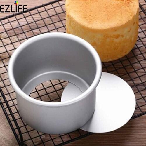 Aluminum Alloy Round Cake Mold DIY Cake Mold Non Stick Baking Pans 2 Inch Cakes Mould Removable Bottom Baking Cake Tools