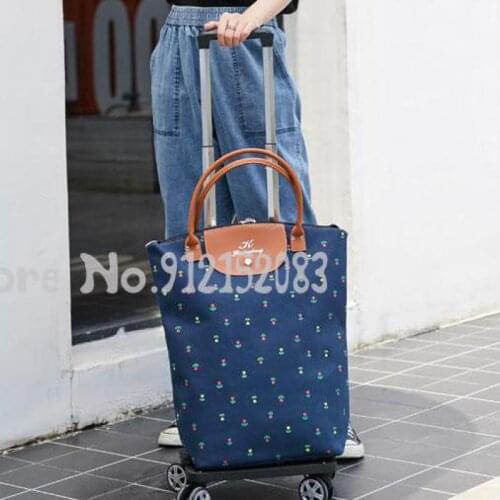 Lightweight Grocery Trolley Home Foldable Shopping Cart For The Elderly, Small Trolley, Portable Trolley Universal Wheel