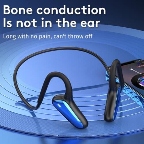 M-D8 Bluetooth Earphone Bone Conduction IPX5 Waterproof BT5.0 Ear Hook Wireless Stereo Headset for Sports