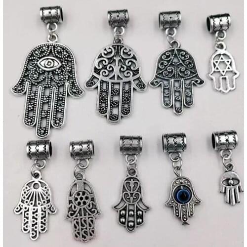 Fashion European&American Retro Multiple mix Fatima Hamsa Hand Eye Charms Pendant Bracelets&Necklace Gift L1