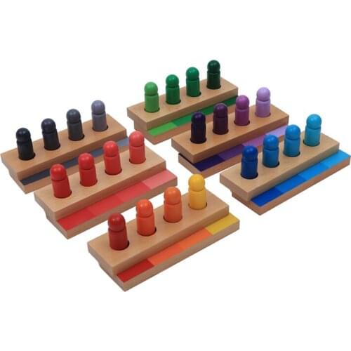 Color Sorting Game Montessori Materials for Sensorial Area Visual Sense Exercises Preschool Early Educational Toys for Kids