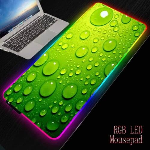 MRGBEST Green RGB Mouse Pad Computer Mousepad Large Mouse Pad Big Gamer Desk Mouse Mat Led Mause Pad Backlit Keyboard Mice Mat