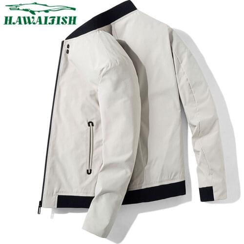 Hawafish brand men jacket 2021 autumn mens new Korean fashion clothes high quality functional baseball suit Korean slim coat