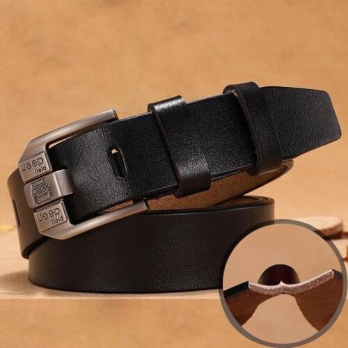 Belt Men Genuine Leather Belts for Men Famous Luxury Brand Designer Pin Buckle Waist Strap Belt for Jeans Male High Quality 2021