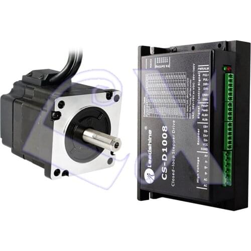 Original Leadshine CS-M23445 + CS-D1008 2-phase NEMA34 Stepper Servo Driver kit 4.5Nm 14mm motor with 1000-Line Encoder