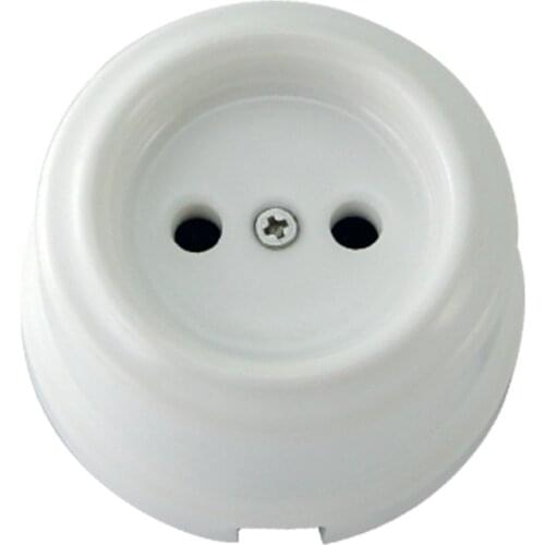 Germany Porcelain Vintage Wall Socket Outlet Without Earthing, 240V,16A