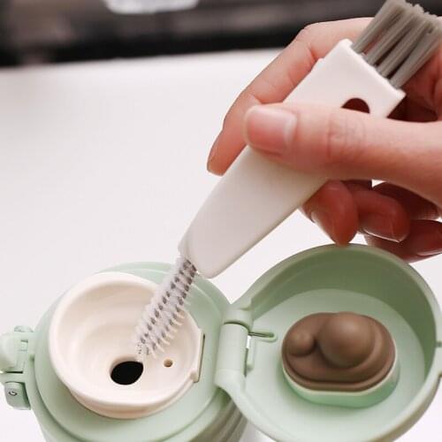 New Cup Brush Kitchen Cleaning Tools Glass Cup Thermos Cup Gap Cleaning Small Brush Multifunction Baby Bottle Lid Detergent
