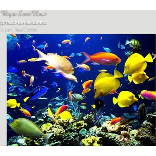 New Arrival 3D Diy Diamond Painting Diamond Embroidery Cross Stitch Needlework Undersea World Crystal Sets Unfinished Decorative