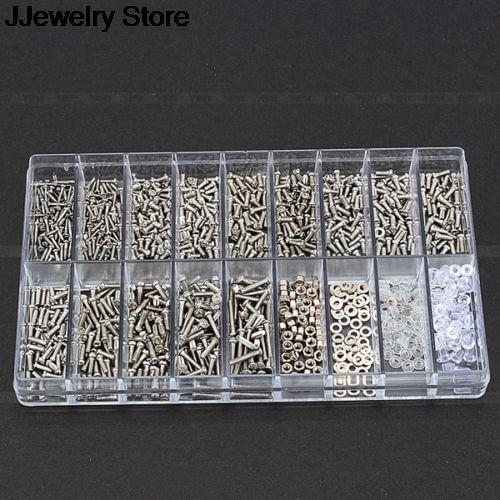 1000pcs/Box Stainless Steel Micro Glasses Sunglass Watch Spectacles Phone Tablet Screws Nuts Screwdriver Set Kits Repair Tool