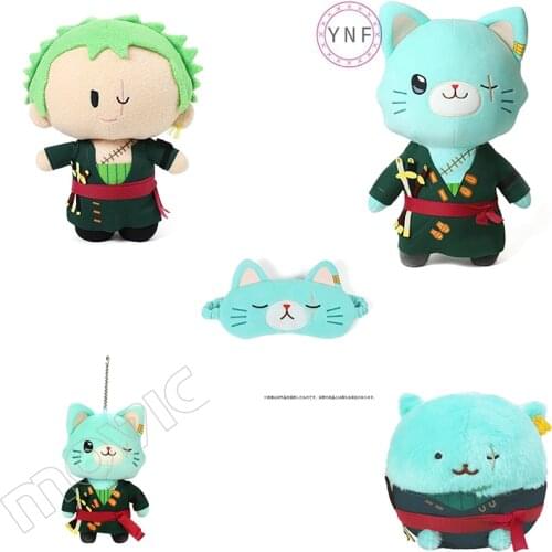 Cartoon Stuffed Toys Anime One Piece Genuine Doll Zoro Cartoon Pandent Eye Mask Gifts For Children Collectible High Quality Doll