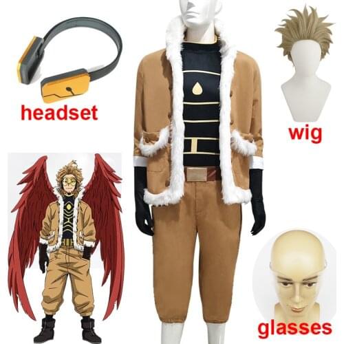 My Hero Academia Heros Rising Keigo Takami/Hawks Anime Costumes Halloween Outfits Hawks No.2 Boku No Hero Academia Cosplay Wig