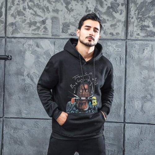 TRAVIS SCOTT Mens And Womens Tops, Harajuku Solid Color Street Fashion Hoodie, ASTROWORLD Black S-3XL 2021 New