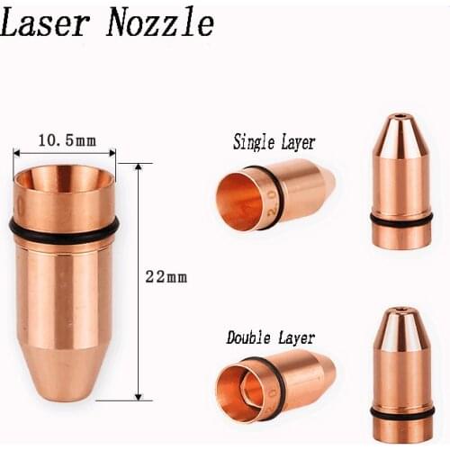 Bullet Laser Nozzle Single/Double Layer Caliber 0.8 - 4.0 For CINCINNATI Lasermech Fiber Laser Cutting Machine 1064nm