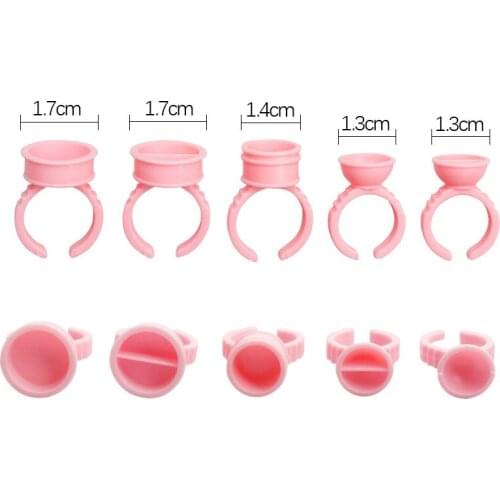 Pink Disposable 100pcs Plastic Tattoo Ink Ring for Eyebrow Permanent Makeup Tattoo Ink Holder Tattoo accessory tattoo supply