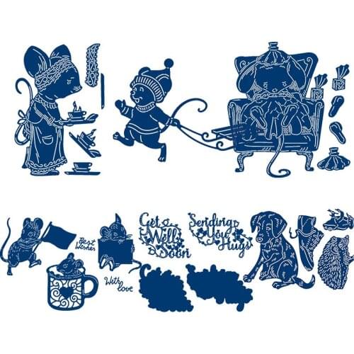 "Best Wishes" Animals Metal Cutting Dies Stencils For DIY Scrapbooking Paper Card Making Decor Craft Newest Album Photo