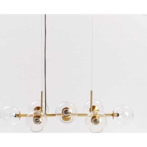 Nordic Pendant Light Clear Glass Lampshade Hanging Lamp Dining Room Cafe Bar Led Pendant Lights Suspension Luminaire S deco