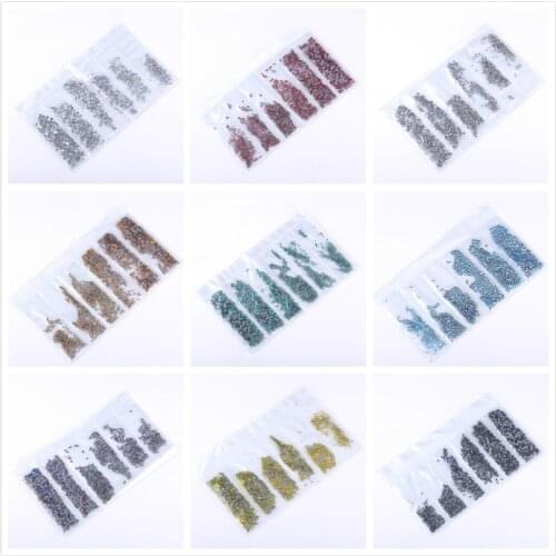 Ss3-ss30 Mix size Rhinestone Crystal AB 1700pcs/lot Hotfix Rhinestones use for DIY Bags Garment Shoes Nail art