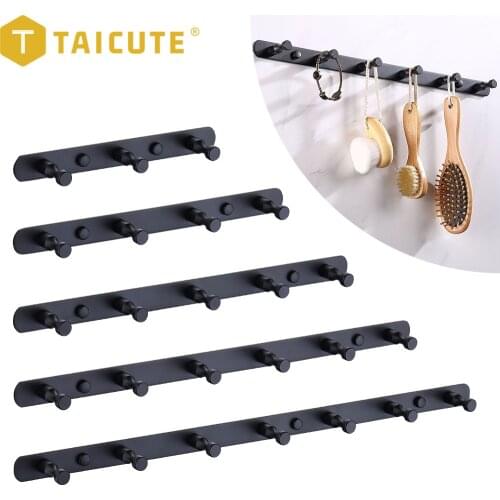 JOYFAN I Bathroom Accessories Towel Hooks Wall Mounted Kitchen Hook 304 Stainless Steel Hardware Clothes Hanger Matte Black