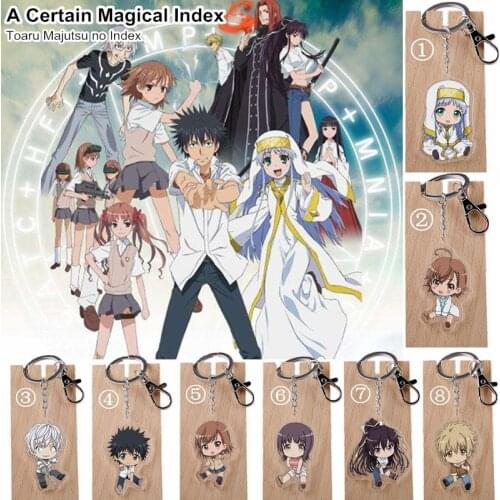 Toaru Majutsu no Index Keychain A Certain Magical Index Keyring Touma Kamijou Accelerator Double Sided Acrylic Key Chain