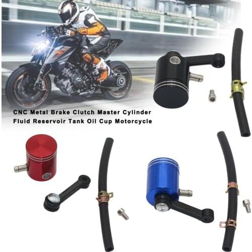 Universal Motorcycle CNC Aluminum Oil Pot Metal Brake Clutch Master Cylinder Fluid Reservoir Tank Oil Cup Motorcycle Accessories
