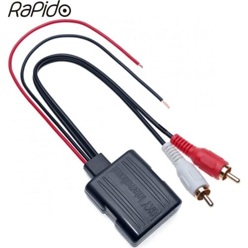 Universal Car BT to 2 RCA AUX In Audio Input Cable USB Cord Lead Wire Harness Wireless Connection Adapter CD Changer