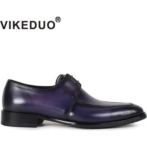 Vikeduo 2020 Hot Handmade Vintage Designer Shoes Casual Wedding Party Dance Brand Male Dress Genuine Leather Mens Derby Shoes