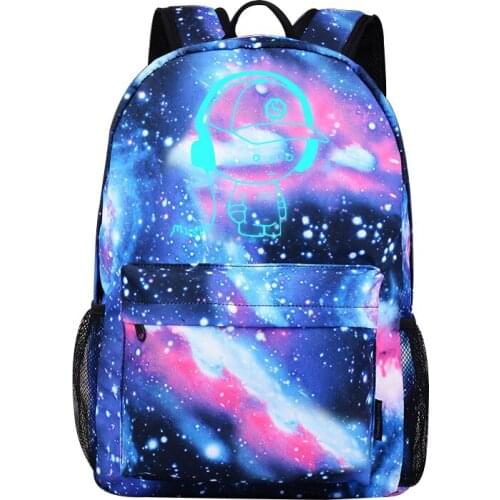 Waterproof Luminous Anime Notebook Laptop Backpack Anti-theft School Bag with USB Charging Port New