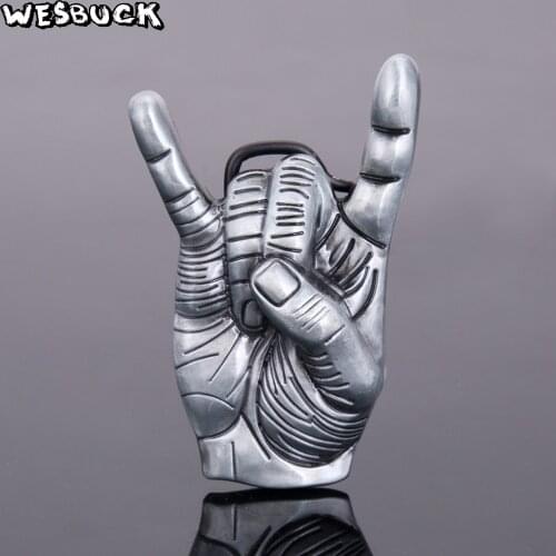 WesBuck Brand Loving Gesture Metal Belt Buckles for Man Unisex Western Buckles Cowboys Cowgirl Cool Buckle Hebilla 5 PCS MOQ