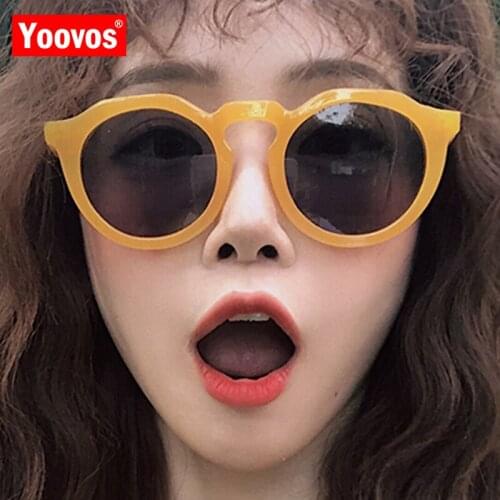 Yoovos 2021 Candy Color Sunglasses Women Classi cVintage Eyeglasses Outdoor Shopping Fashion Ocean Lens Oculos De Sol UV400