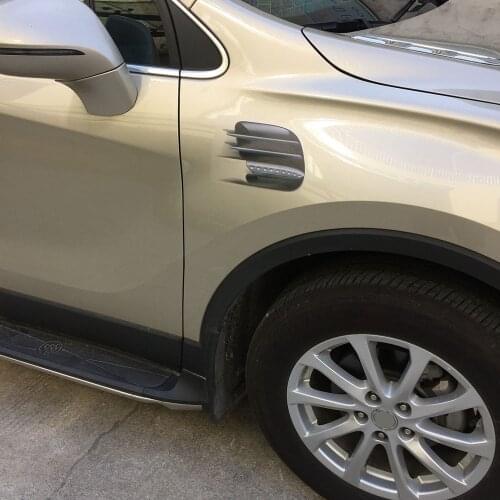 1Pair 3D Fake Side Air Vents Outlet Car Rearview Mirror Sticker Vinyl Body Decor PVC Window Bumper Scratch Cover Car Accessories