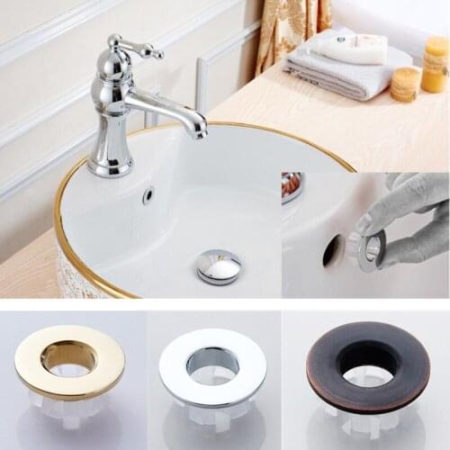 1Pcs Creative Vintage Brass Basin Overflow Hole Cover Washbasin Decorative Cover Wash Table Plug Bathroom Hardware Accessories