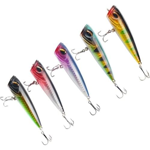 1pcs Popper Bait 8cm/14g Topwater Fishing Lures Hard Bait Artificial Wobblers Plastic Floating Fishing Tackle Crankbaits Isca