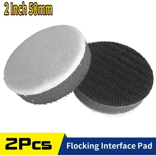 2 Pcs 2 Inch 50mm Soft Foam Interface Pad Sander Backing Pad Polishing Pad For Hook Loop Sanding Disc Sandpaper Abrasive Tools