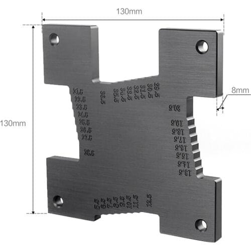 2PCS/Set Height Gauges Step Depth Gauge for Router and Table Saw 5-36mm & 5.5-36.5mm, Engraving Machine Measuring Gauge Ruler
