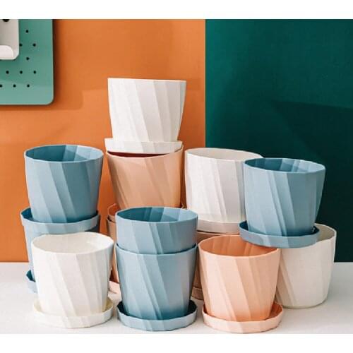 Succulents Plant Pot Durable Thickened Flower Pots Tray Set Creative Home Office Flowers Pot Decor Resin Garden Planting Tools