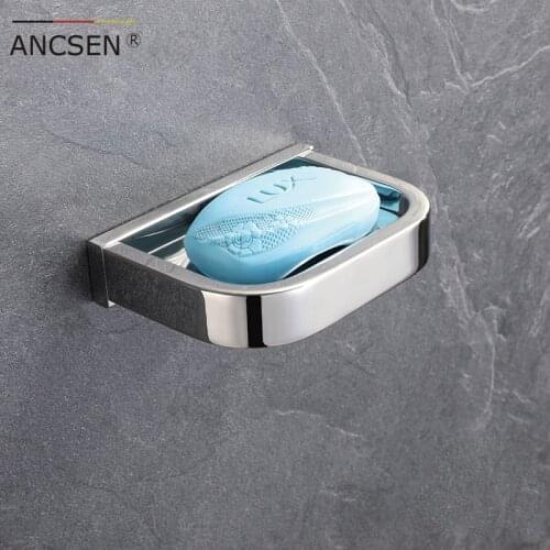 304 Stainless Steel Polish Soap Holder and Shower Soap Holder Draining Soap Box Holder Wall Mount Soap Dish Bathroom Accessory