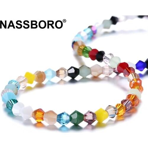 4 6mm Austrian Bicone Crystal Beads for Jewelry Making Diy Accessories Charm Faceted Loose Spacer Glass Beads Wholesale Craft