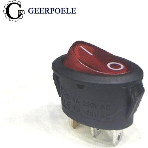 5 pcs/lot switch switch 250V 6A Boat Switch Oval Light 2D Snap-in SPST ON/OFF Rocker Position Switch LED