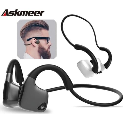 ASKMEER R9 Bluetooth 5.0 Headphones Bone Conduction Headset Wireless Sport Earphone With Mic Handsfree for iPhone Samsung Xiaomi