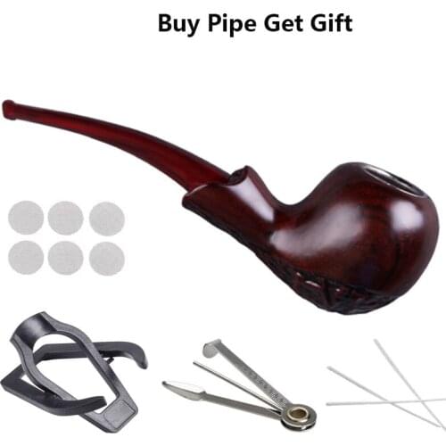 Sculpture Pattern Bakelite Pipes Chimney Smoking Pipe Classic Pipes Smoking Set Filter Good for Men