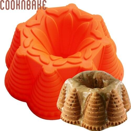 COONKABE Big castle silicone cake mold 3D crown cake form bread pastry baking mould novelty cake bakeware DIY party birthday