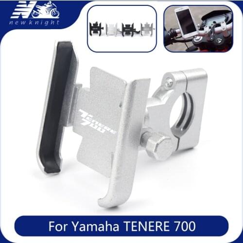 For Yamaha Tenere 700 All Year Motorcycle CNC Mobile Phone Holder GPS Navigator Rearview Mirror Handlebar Bracket Accessories