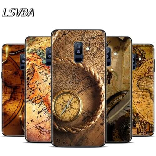Travel Around World Map For Samsung Galaxy A9 A8S A8 A7 A6S A6 A5 A3 A750 Plus 2018 2017 2016 Star Phone Case