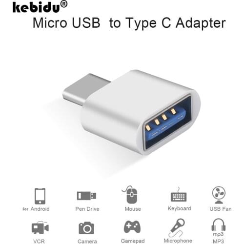 Kebidu USB 3.0 Type-C Adapter OTG Cable Type C USB-C OTG Converter USB 3.0 Female to Type C Male Converter for Android Phones