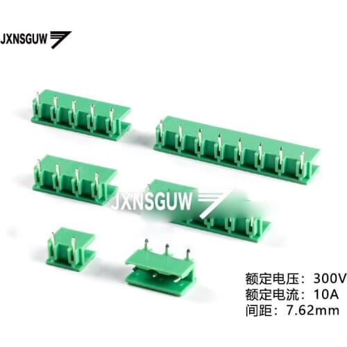 10PCS KF2EDGR-7.62-2/3/4/5/6/8P Curved pin socket 7.62mm spacing Pluggable Terminal block PCB CONNECTOR PLUG-IN TEMINAL BLOCK