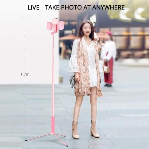 Two Fill Light Selfie Monopod Bluetooth 1.7M Tripod Phone Stand Holder For All Smartphone photography YouTube