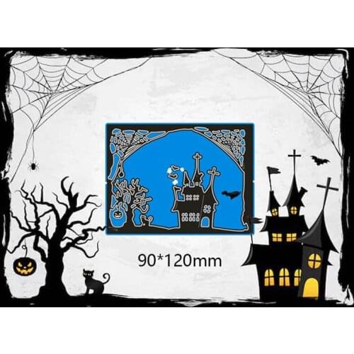 MT Craft Halloween castle frame Metal Cutting Dies Stencil Scrapbooking Photo Album Decorative Embossing Paper Card Crafts