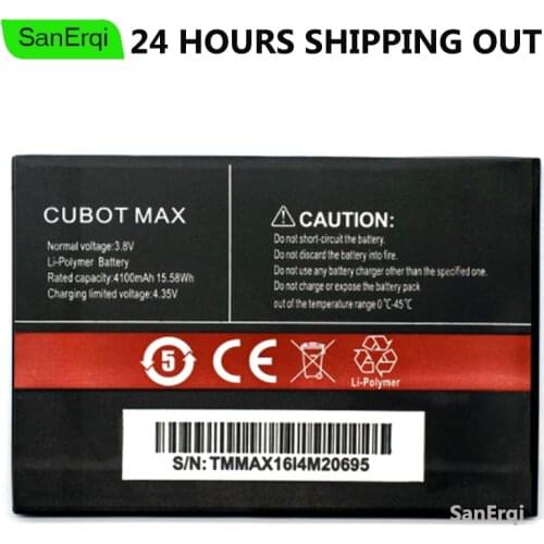 Original for CUBOT MAX Battery 4100mAh Full Capacity Batterie Bateria Batterij